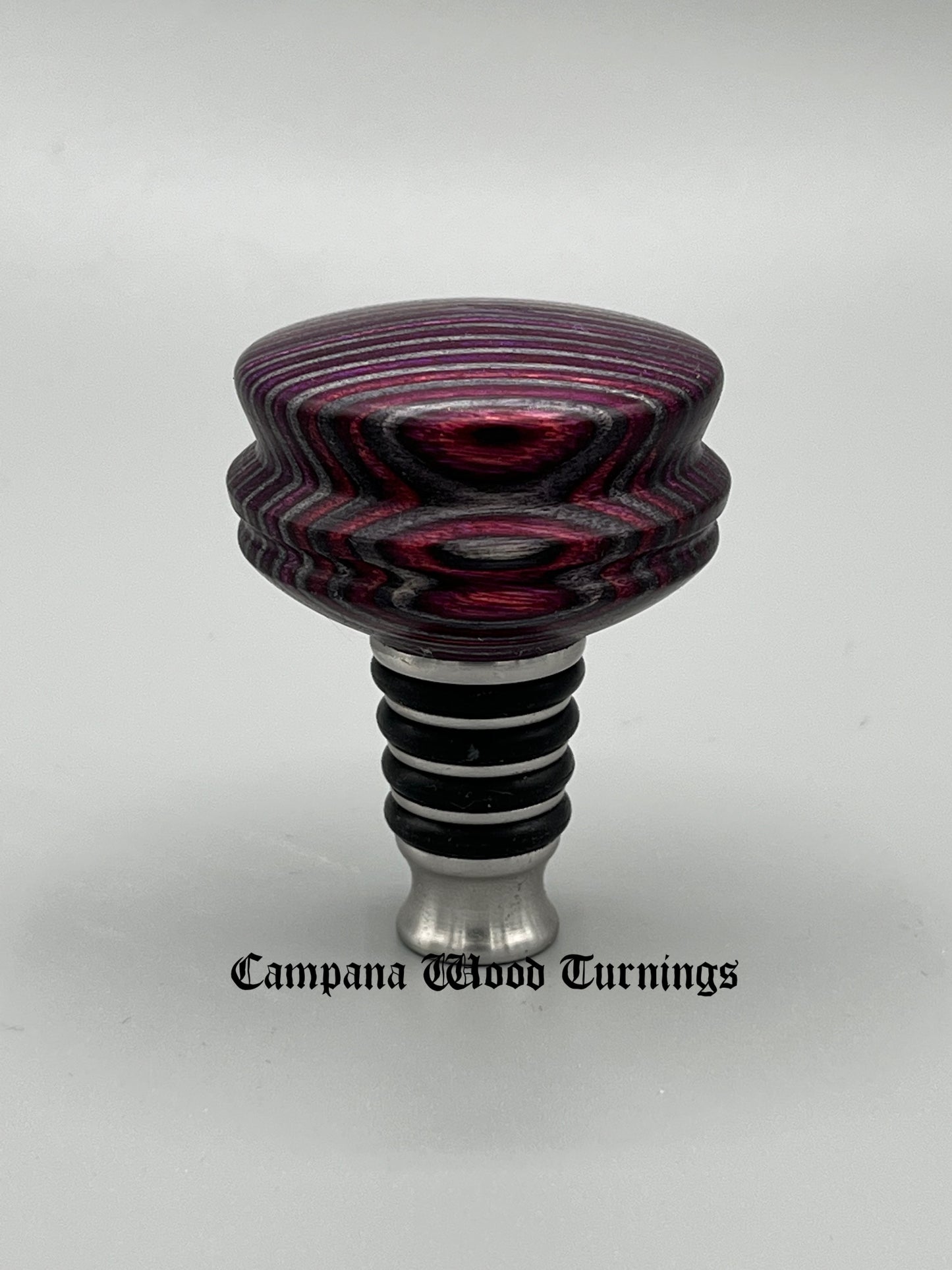 Purple and Silver Bottle Stopper