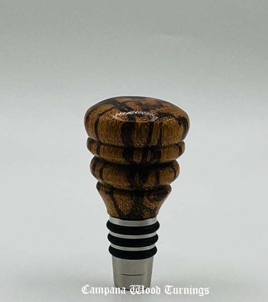 Zebra Wood Bottle Stopper