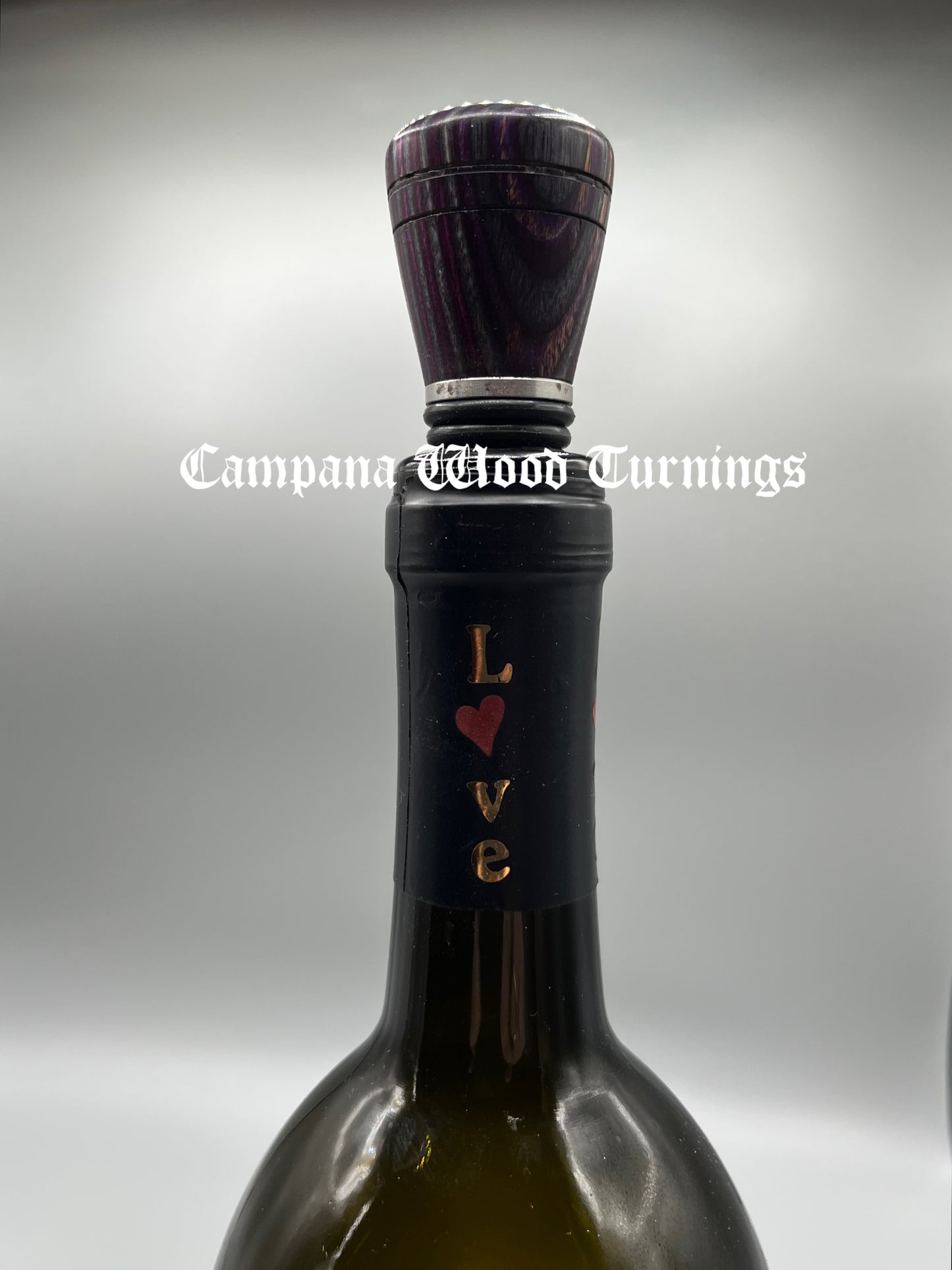 Purple and Silver Bottle Stopper