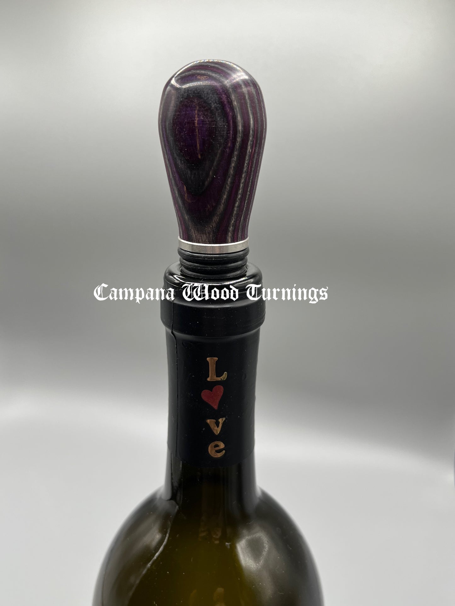 Purple and Silver Bottle Stopper