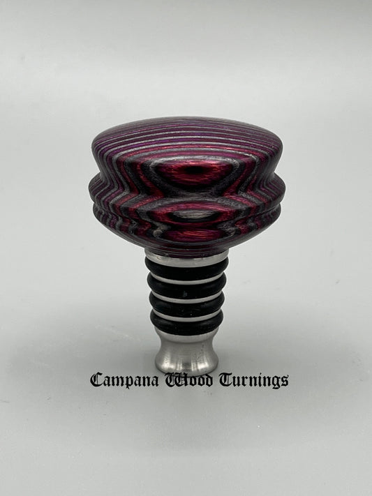 Purple and Silver Bottle Stopper