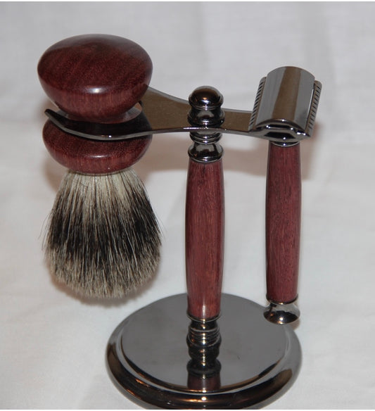 Purpleheart Wood Shaving Set